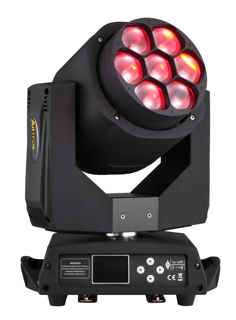 LED Moving Head:Beam Wash Kaleido 3-in-1, 7x15w RGBW LEDs, Pixel tech